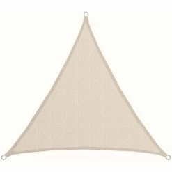 AMANKA UV Sonnensegel 3x3x3 HDPE Dreieck Sonnenschutz Überdachung Balkon Garten Beige
