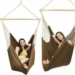 AMANKA XXL Hängesessel 185x130cm Hängestuhl 2 Personen Hängesitz Bis 150kg Baumwolle Hängematte 360° Swifel