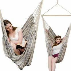 AMANKA XXL Hängesessel 185x130cm Hängestuhl 2 Personen Hängesitz Bis 150kg Baumwolle Hängematte 360° Swifel