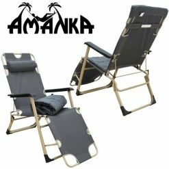 AMANKA Liegestuhl Campingliege 178 Cm Sonnenliege Gartenliege Liege Strandliege Stuhl -AMANKA Shop 9870135 3